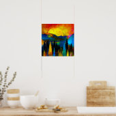 Poster Coucher de soleil (Cuisine)