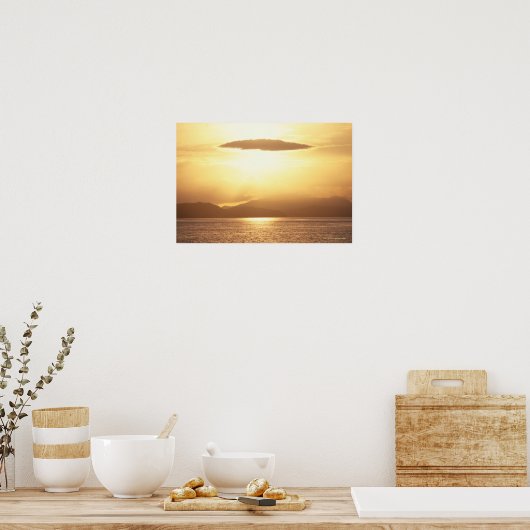 Poster Coucher de soleil (Cuisine)