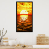 Poster Coucher de soleil (Cuisine)