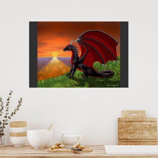 Poster Coucher de soleil (Cuisine)