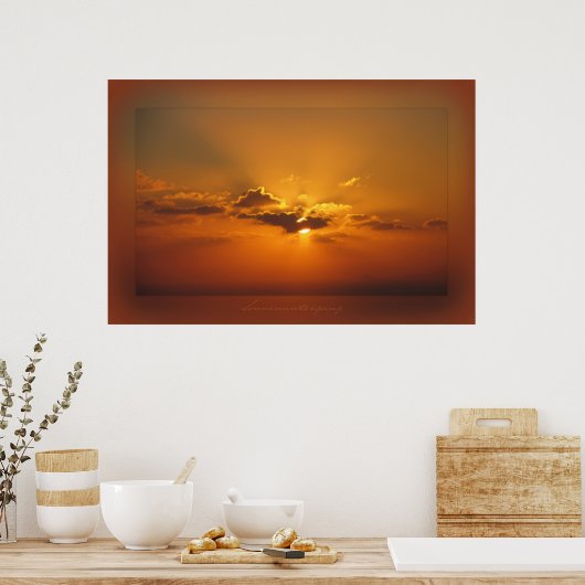 Poster Coucher de soleil (Cuisine)