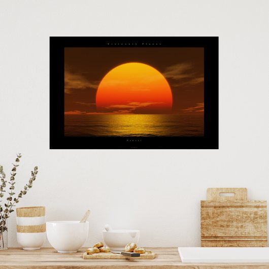 Poster coucher de soleil (Cuisine)