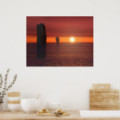Poster coucher de soleil (Cuisine)