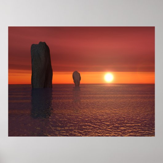 Poster coucher de soleil (Devant)