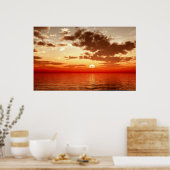 Poster coucher de soleil (Cuisine)