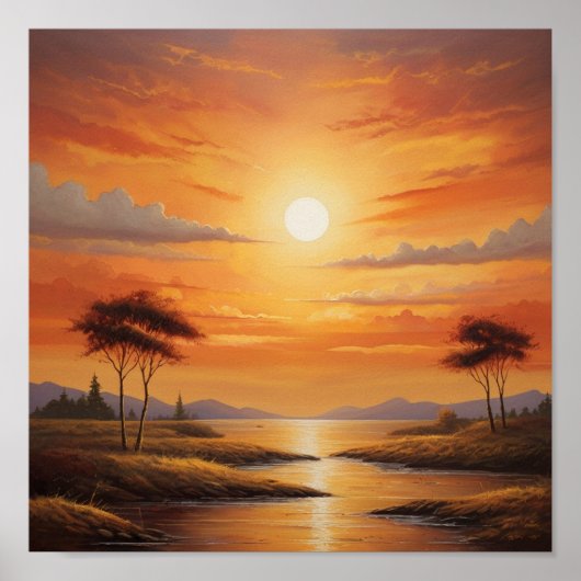 Poster Coucher de soleil (Devant)