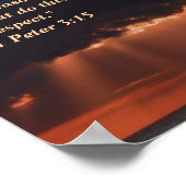 Poster Coucher de soleil — 1 Pierre 3:15 (Coin)