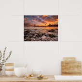 Poster Coucher De Soleil À Barcelone (Cuisine)