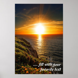 Poster Coucher de soleil à Cabo de Roca