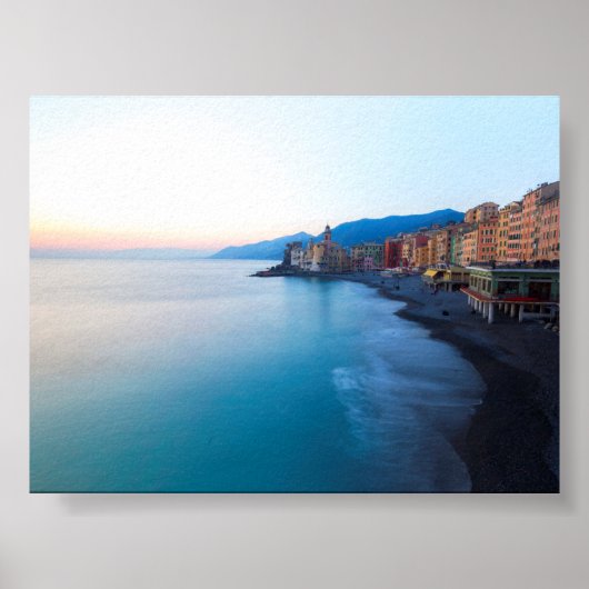 Poster Coucher de soleil à Camogli (Devant)