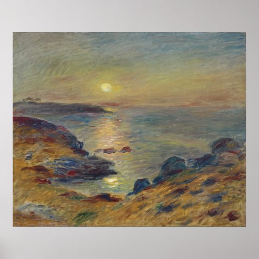 Poster Coucher de soleil à Douarnenez Paysage des Beaux-A (Devant)