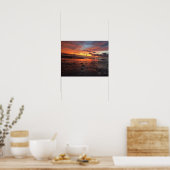 Poster Coucher de soleil à la plage (Cuisine)