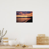 Poster Coucher de soleil à la plage (Cuisine)