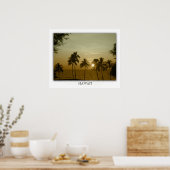 Poster Coucher de soleil à la plage d'Hapuna, Hawaï (Cuisine)