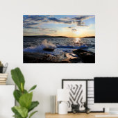 Poster 'Coucher de soleil à l'école' (Bureau à domicile)