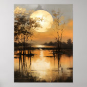 Poster Coucher de soleil à l'heure dorée (Devant)