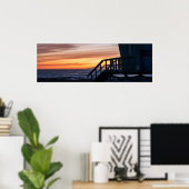 Poster Coucher de soleil à l'heure du crépuscule doré - V (Bureau à domicile)
