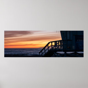 Poster Coucher de soleil à l'heure du crépuscule doré - V