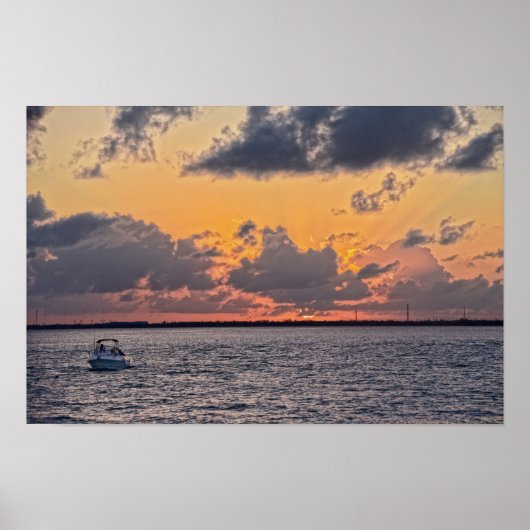 Poster Coucher de soleil à Marathon dans les Keys de Flor (Devant)