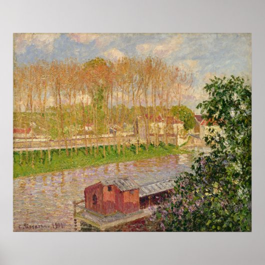 Poster Coucher de soleil à Moret-sur-Loing, 1901 (Devant)