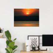 Poster Coucher de soleil à Neusiedlersee (Bureau à domicile)