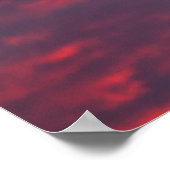 Poster Coucher de soleil à nuages rouges, Ohio (Coin)