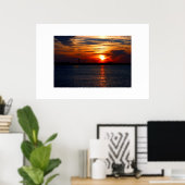 Poster Coucher de soleil à Oak Island (Bureau à domicile)