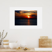 Poster Coucher de soleil à Oak Island (Cuisine)