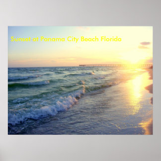 Poster Coucher de soleil à Panama City Beach Floride