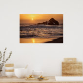 Poster Coucher de soleil à Pfeiffer Beach (Cuisine)