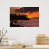Poster Coucher de soleil à Rincon, Porto Rico (Cuisine)