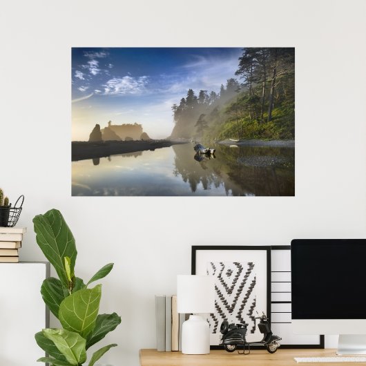 Poster Coucher de soleil à Ruby Beach, Parc National Olym (Bureau à domicile)