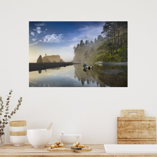 Poster Coucher de soleil à Ruby Beach, Parc National Olym (Cuisine)