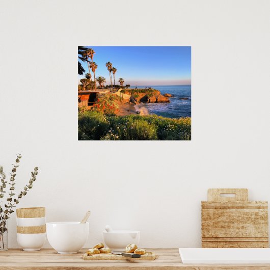 Poster Coucher de soleil à San Diego (Cuisine)