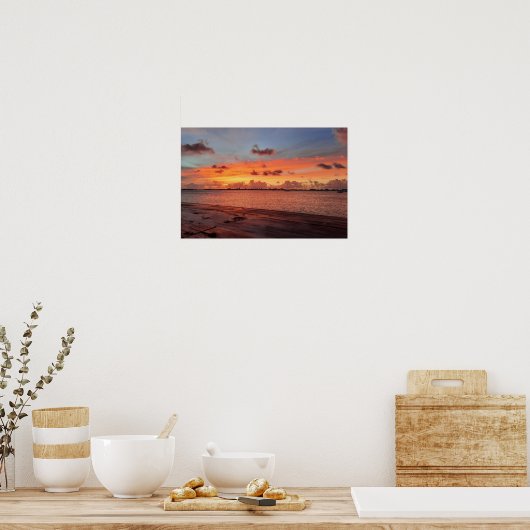 Poster Coucher de soleil à Simpson Bay (Cuisine)