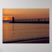 Poster Coucher de soleil à South Haven (Devant)