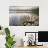 Poster Coucher de soleil à travers le brouillard sur l'ét (Bureau à domicile)