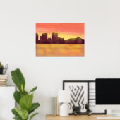 Poster Coucher de soleil à waikiki (Bureau à domicile)