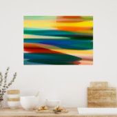 Poster Coucher de soleil Abstrait (Cuisine)