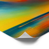 Poster Coucher De Soleil Abstrait Au Port (Coin)