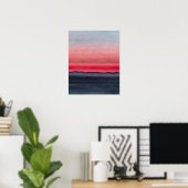 Poster Coucher de soleil Abstrait coloré moderne (Bureau à domicile)