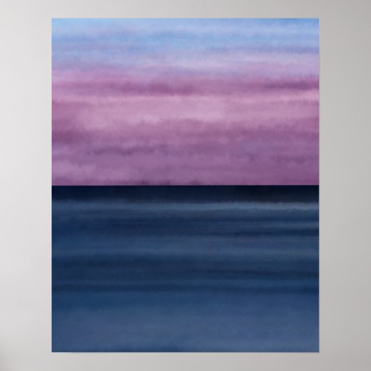 Poster Coucher de soleil Abstrait coloré moderne (Devant)