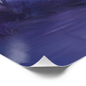 Poster Coucher de soleil Abstrait sur le lac d'hiver (Coin)