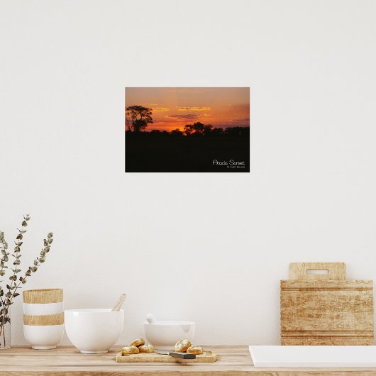 Poster Coucher de soleil Acacia (Cuisine)