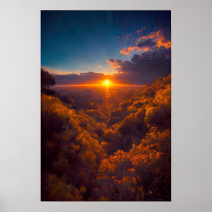 Poster Coucher de soleil africain captivant dans Splendor