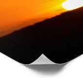 Poster Coucher de soleil africain orange et noir (Coin)