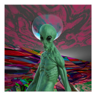 Poster Coucher de soleil Alien