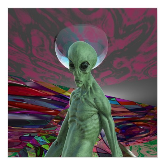 Poster Coucher de soleil Alien (Devant)
