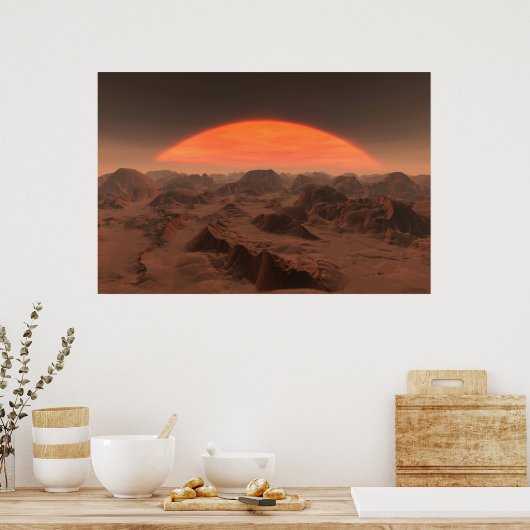 Poster coucher de soleil alien n° 2 (Cuisine)