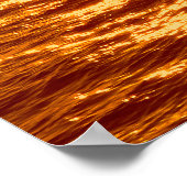 Poster Coucher de soleil américain de Pélican blanc à Cor (Coin)